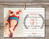 Items similar to Babys First Christmas - Christmas Card / DIY Downloadable Card / Photo