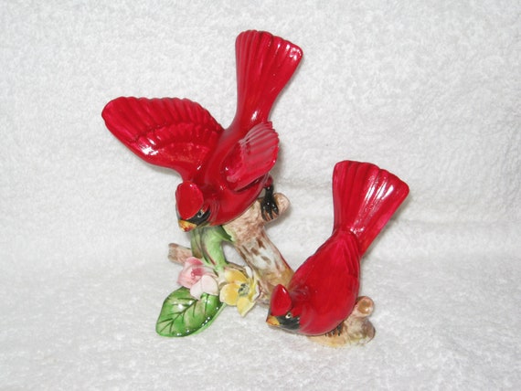 cardinal porcelain bird figurine