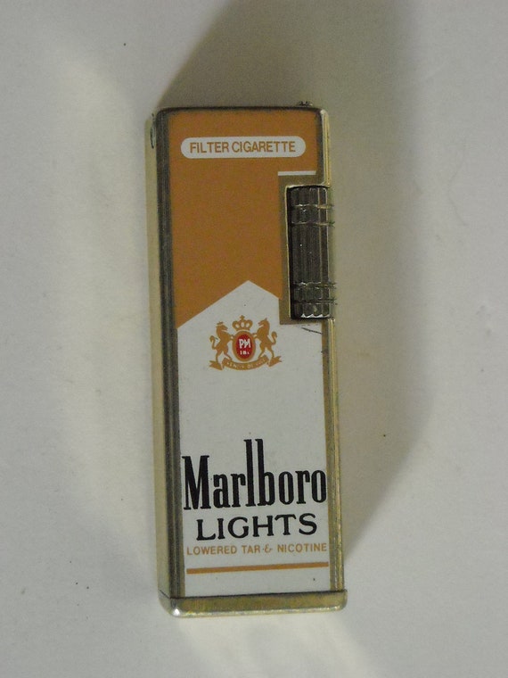 Rare Find Marlboro Lights Lift Arm Butane Lighter