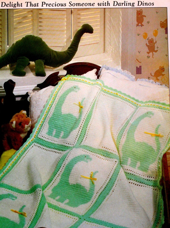 Crochet Dinosaur Blanket Pattern. Plus added bonus patterns.