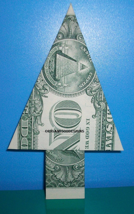 Items similar to Beautiful Handcrafted Money Origami Christmas TreeGreat Gift IdeaMade Of Real