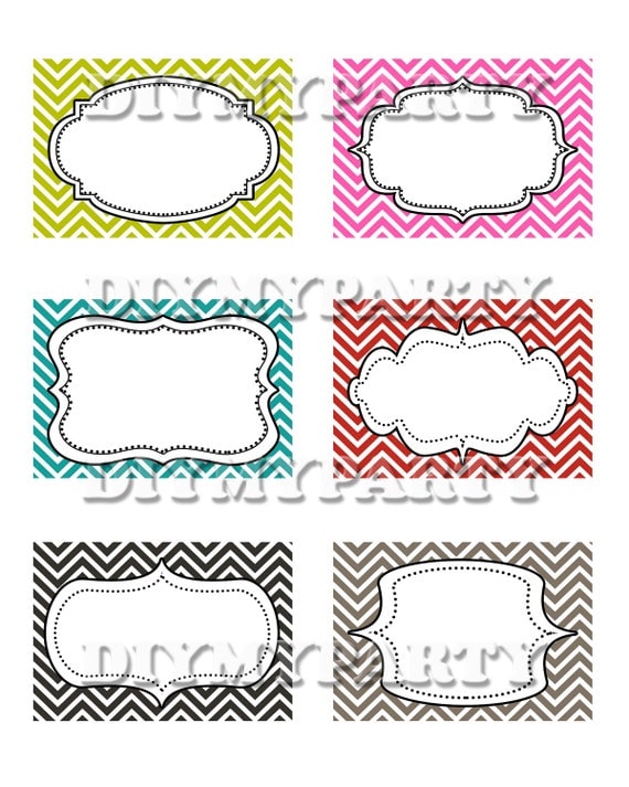 Printable party decor Printable Labels printable Cards