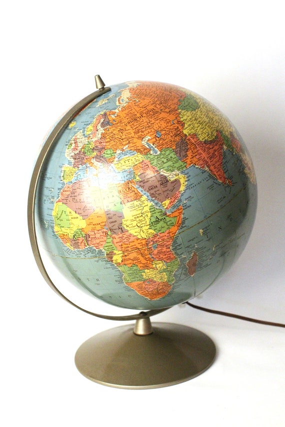 Vintage 12 Light Up Replogle Library Globe by