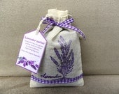 Large organic lavender sachet in muslin bag, hand-made - Christmas gift, stocking filler