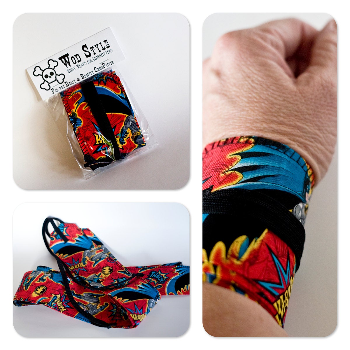 WOD Style CrossFit Wrist Wraps Batman