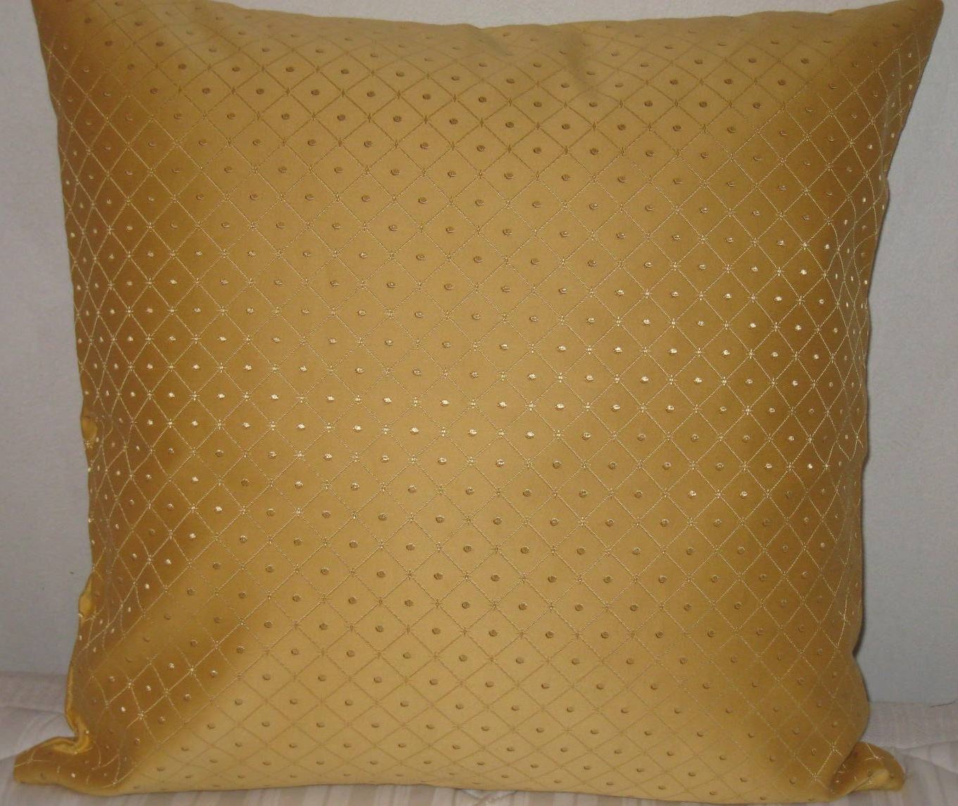 Gold color decorative pillow cover-20x20 satin