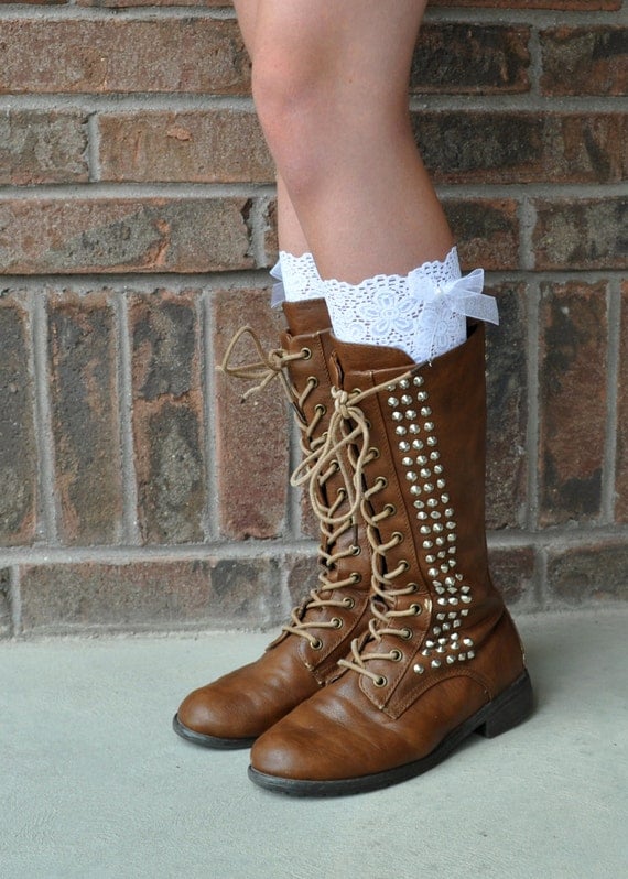 lace cuff boot socks