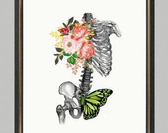 Popular Items For Flower Skeleton On Etsy