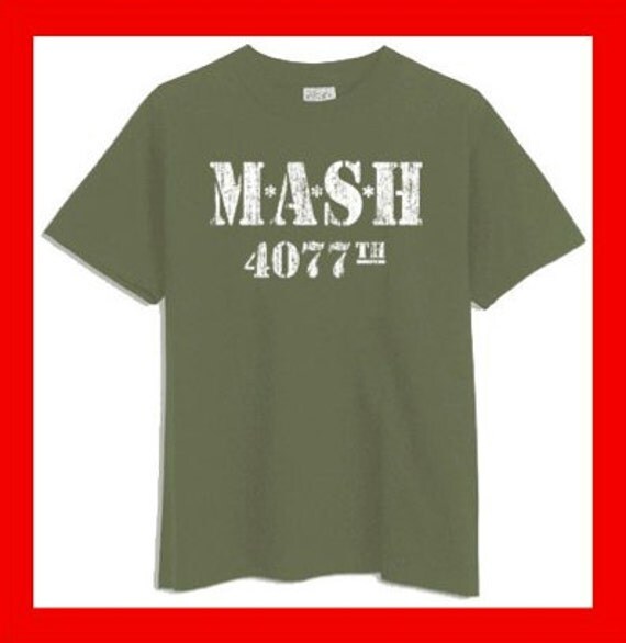 MASH 4077th Distressed Military Green T-Shirt