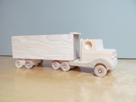 wooden truck toy box