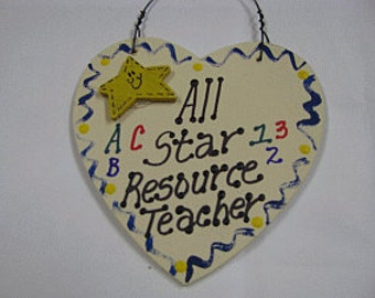 Teacher Gifts All Star Resource Teacher Handmade
