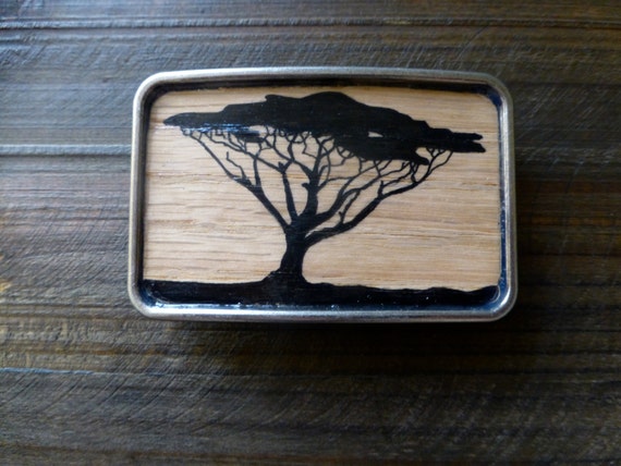 Items Similar To Customizable Handmade Wood Belt Buckle Acacia Tree