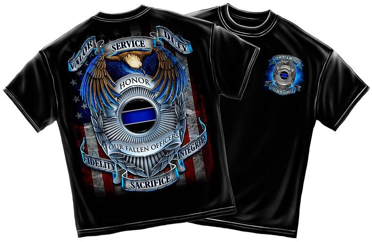 Valor Service Duty Fallen Police Officers Thin Blue Line