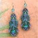 Beaded Macrame Earrings, Micro Macrame Beadwork - Pastels, Kera style