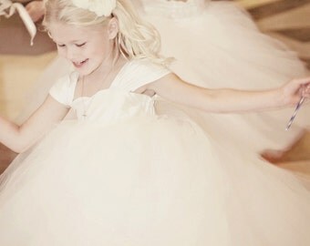 Silk Flower Girl Dress