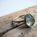 Raw Aquamarine Gemstone Sterling Silver Ring