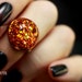 Jewelry, Ring, Topaz Citrine Orange Glitter Dome Resin Ring, Sparkly Girls Jewelry Cute Autumn Harvest Color Resin Ring Handmade by isewcute