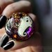 October Jewelry Ghost Ring - Haunting Halloween Night Adjustable Cocktail Party Glitter Bauble Ring - Spooky Cute Glitter Ring by isewcute