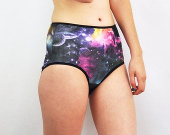 Galaxy lingerie print big knickers underwear