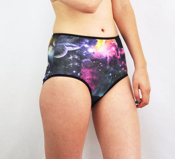 Galaxy print big knickers lingerie underwear