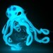 The Orginal Glow in the Dark Octopus Spoon medium Hand Blown Glass Pipe