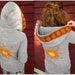 Star Flower Patchwork Applique Upcycled Vintage Flower Woven Trim Hoodie Hooded Sweatshirt Size S/M By MountainGirlClothing