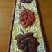 Batik Leaf Wall Hanging, Quilted Leaf Wall Hanging, Skinny Wall Hanging 5x17"