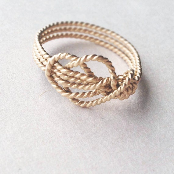 Delicate Sailor's Love Knot X 3 ring