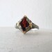 Vintage Victorian 14k Gold Filigree Garnet Ring