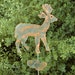 DEER Plant POT STAKE Handmade Garden Art Lawn Outdoor Spike Metal Copper Home Decor
