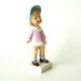 TREASURY ITEM - 1950s Blond Girl Ceramic Figurine - 50s Toddler Girl Porcelain Figurine - Adorable Small Display - Recycled - Eco Friendly