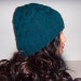 Knitted Beanie cables Turqoise Teal Blue Green Color Black Friday Etsy AND Cyber Monday Etsy