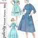 1950s Womens Dress - Simplicity 2649 Vintage Pattern - Bust 34 Size 14 - Princess Seams