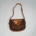 Vintage 1970s tooled and hand painted saddle bag