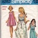 70s Vintage Sewing Pattern Simplicity 8252 Nightgown Size 12 to 14 Bust 34 to 36