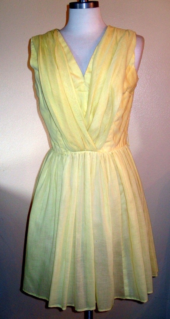 Vintage 60's Gay Gibson Yellow Day Dress