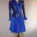 70s ruffled faux wrap dress / costume / s sm
