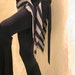ATS Tribal Belly dance Seaweed skirt, panel skirt , hip apron in Blue and Gray stripes MED-LAR