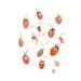 Strawberry fields, New York City, Original watercolor painting, kitchen art, fruit painting, food, botanical, red
