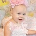 Vintage Ballerina Birthday crown with rosettes and feathers
