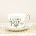 Royal Kendall Fine Bone China with Grey and Blue Roses - Made in England