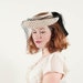50% OFF SALE / vintage 1940s hat / straw hat / Alluring