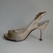 RESERVED Vintage 1950s Shoes Silver Brocade Wedding Stilletto High Heel Bridal Fashions
