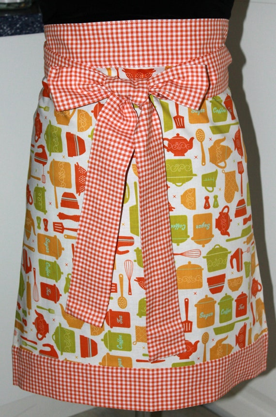 Vintage Kitchen Hostess Apron Bridal Party Gift by SewMuch2Luv