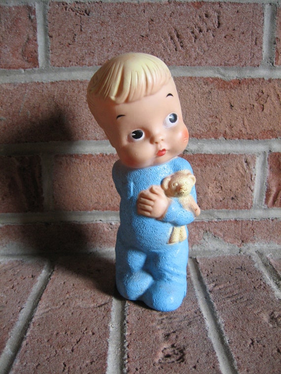 vintage rubber squeaky toy baby doll Dreamland Creations 1959