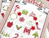 Christmas Bingo - Small - INSTANT DOWNLOAD - Printable Party Decorations by Sassaby Il_170x135