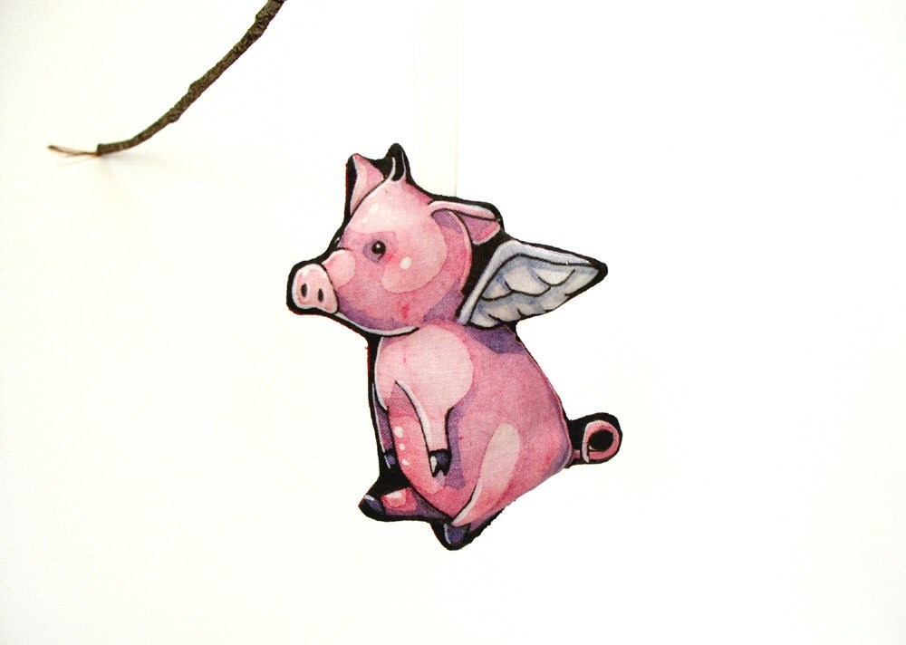 flying pig christmas ornament handmade fabric by flying pig christmas ornament handmade fabric by