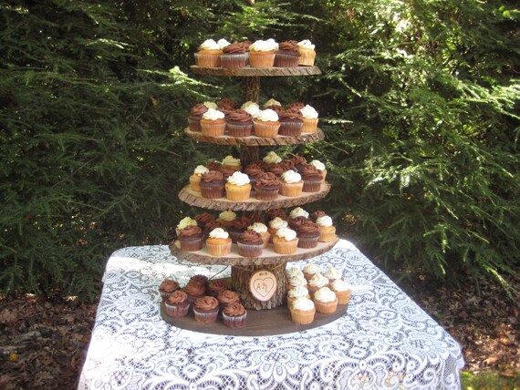Rustic Cupcake Stand Wedding Wood Dessert Bar 5 Tier X Large Rustic Cupcake Stand Wedding Wood Dessert Bar 5 Tier X Large