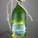 Lighted Wine Bottle Light - Hand Painted Tropical Palm Tree & Ocean Recycled Wine Bottle Night Light Luau Party Aloha