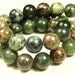 Williamsite Natural Gemstone Beads - 16 Inch Strand - 7.5mm to 8mm - Green, Brown, Black, Mottled, Round - BC17